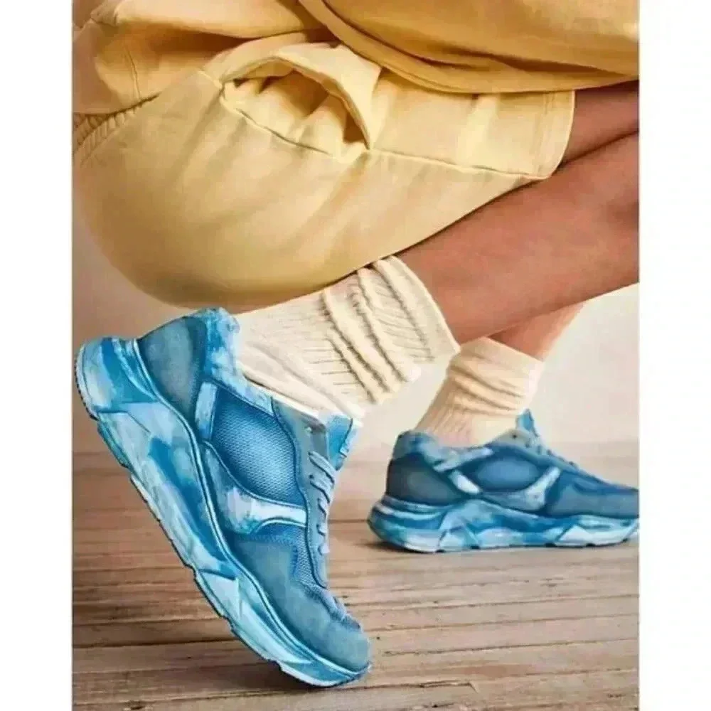 Free People Let's Wander Washed Sneakers